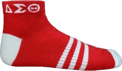 View Buying Options For The Delta Sigma Theta Striped Pair Ladies Ankle Socks