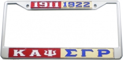 View Buying Options For The Kappa Alpha Psi + Sigma Gamma Rho Split License Plate Frame