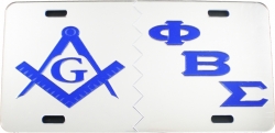 View Buying Options For The Mason + Phi Beta Sigma Split Mirror License Plate