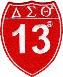 View Buying Options For The Delta Sigma Theta 13 Shield Sign Iron-On Patch