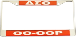 View Buying Options For The Delta Sigma Theta Oo-Oop Domed Call Tag License Plate Frame