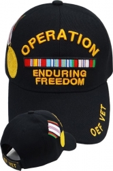 View Buying Options For The Operation Enduring Freedom Vet Ribbons With Medal Mens Cap