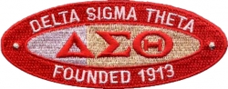 View Buying Options For The Delta Sigma Theta Founded 1913 Oval Iron-On Patch