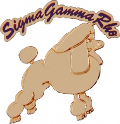 View Buying Options For The Sigma Gamma Rho Poodle Rocker Lapel Pin