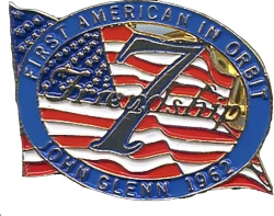 View Buying Options For The NASA Glenn Friendship 7 Flag Lapel Pin