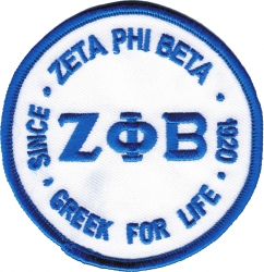 View Buying Options For The Zeta Phi Beta Greek for Life Round Iron-On Patch