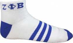 View Buying Options For The Zeta Phi Beta Striped Pair Ladies Ankle Socks