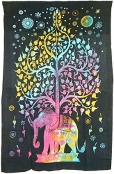 View Buying Options For The Elephant Tree Twin Size Bedspread Cloth Tapestry