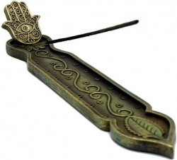 View Buying Options For The Lucky Hamsa Hand Boat Incense Burner