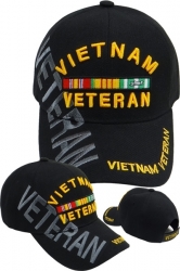 View Buying Options For The Vietnam Veteran Ribbons Text Shadow Mens Cap