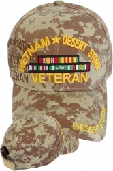 View Buying Options For The Vietnam + Desert Storm War Veteran Ribbon Shadow Mens Cap