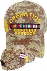 View Buying Options For The Operation Enduring Freedom Vet Ribbons With Medal Mens Cap