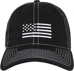 RapDom White US Flag Graphic Relaxed Mens Cap [Black - Adjustable ...
