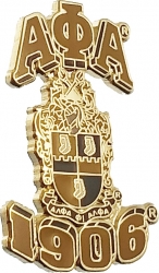 View Buying Options For The Alpha Phi Alpha 3D Shield Lapel Pin