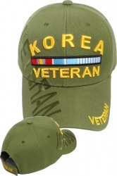 View Buying Options For The Korea Veteran Ribbons Text Shadow Mens Cap