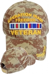 View Buying Options For The Operation Iraqi Freedom Veteran Ribbons Shadow Mens Cap