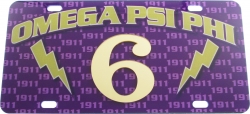 View Buying Options For The Omega Psi Phi Printed Line #6 License Plate