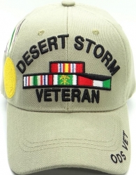 View Buying Options For The Desert Storm Veteran Ribbons With Medal Mens Cap