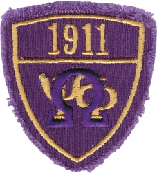 View Buying Options For The Omega Psi Phi Distressed Denim Shield Iron-On Patch