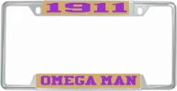 View Buying Options For The Omega Psi Phi 1911 Omega Man License Plate Frame