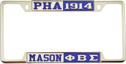 View Buying Options For The Mason - PHA + Phi Beta Sigma Split License Plate Frame