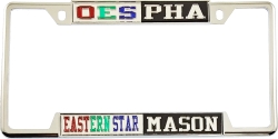 View Buying Options For The Eastern Star + Mason - PHA Split License Plate Frame