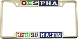 View Buying Options For The Eastern Star + Mason - PHA Split License Plate Frame