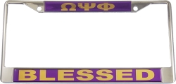 View Buying Options For The Omega Psi Phi Blessed Domed License Plate Frame