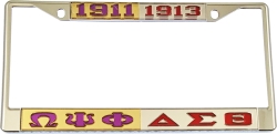 View Buying Options For The Omega Psi Phi + Delta Sigma Theta Split License Plate Frame