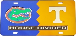 View Buying Options For The Florida + Tennessee House Divided Split License Plate Tag