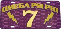 View Buying Options For The Omega Psi Phi Printed Line #7 License Plate