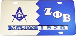 View Buying Options For The Mason + Zeta Phi Beta Split Founder Year License Plate