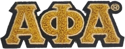 View Buying Options For The Alpha Phi Alpha Small Chenille Connected Letter Iron-On Patch