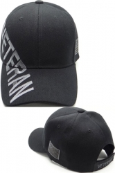 View Buying Options For The Plain Veteran Shadow Text US Flag Mens Cap