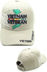 View Buying Options For The Vietnam Veteran Map & Ribbons Shadow Mens Cap