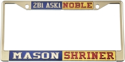 View Buying Options For The Mason - 2B1 ASK1 + Shriner Split License Plate Frame