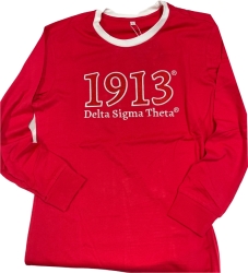 View Buying Options For The Delta Sigma Theta 1913 Cotton Long-Sleeve Womens Shirt