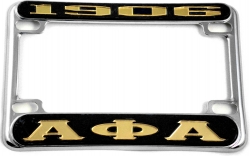 View Buying Options For The Alpha Phi Alpha 1906 Motorcycle License Plate Frame