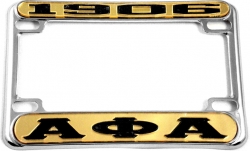 View Buying Options For The Alpha Phi Alpha 1906 Motorcycle License Plate Frame