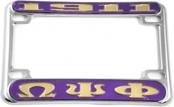 View Buying Options For The Omega Psi Phi 1911 Motorcycle License Plate Frame