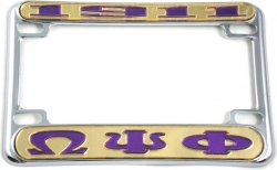 View Buying Options For The Omega Psi Phi 1911 Motorcycle License Plate Frame