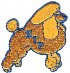 View Buying Options For The Sigma Gamma Rho Poodle Iron-On Patch