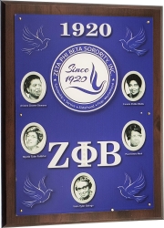 View Buying Options For The Zeta Phi Beta Founders With Seal Acrylic Topped Wooden Wall Plaque