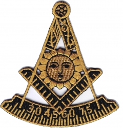 View Buying Options For The Mason Past Master Symbol Iron-On Patch