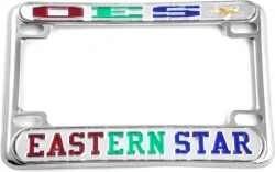 View Buying Options For The Eastern Star Motorcycle License Plate Frame