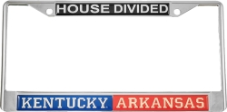 View Buying Options For The Kentucky + Arkansas House Divided Split License Plate Frame