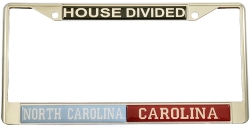 View Buying Options For The North Carolina + South Carolina House Divided Split License Plate Frame