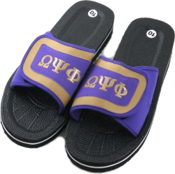 View Buying Options For The Buffalo Dallas Omega Psi Phi Strapped Slider Flip Flops