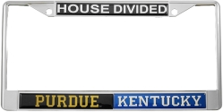 View Buying Options For The Purdue + Kentucky House Divided Split License Plate Frame