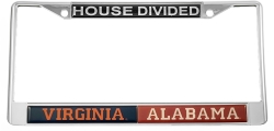 View Buying Options For The Virginia + Alabama House Divided Split License Plate Frame